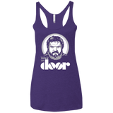 T-Shirts Purple Rush / X-Small Hold the Doors Women's Triblend Racerback Tank