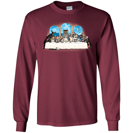 T-Shirts Maroon / S Holy Grail Dinner Men's Long Sleeve T-Shirt