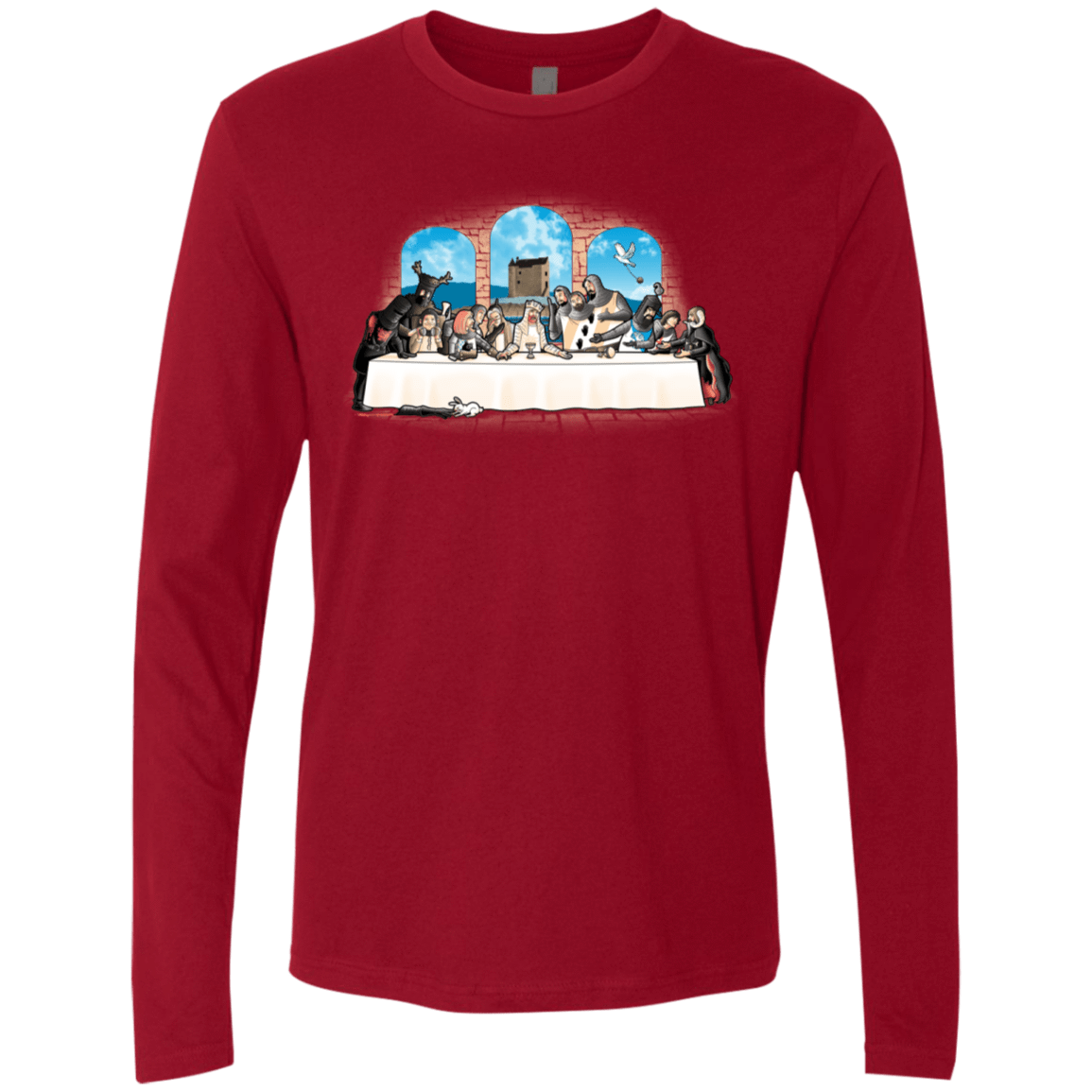 T-Shirts Cardinal / S Holy Grail Dinner Men's Premium Long Sleeve