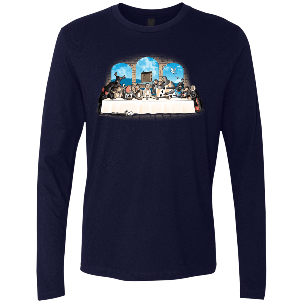 T-Shirts Midnight Navy / S Holy Grail Dinner Men's Premium Long Sleeve