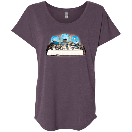T-Shirts Vintage Purple / X-Small Holy Grail Dinner Triblend Dolman Sleeve
