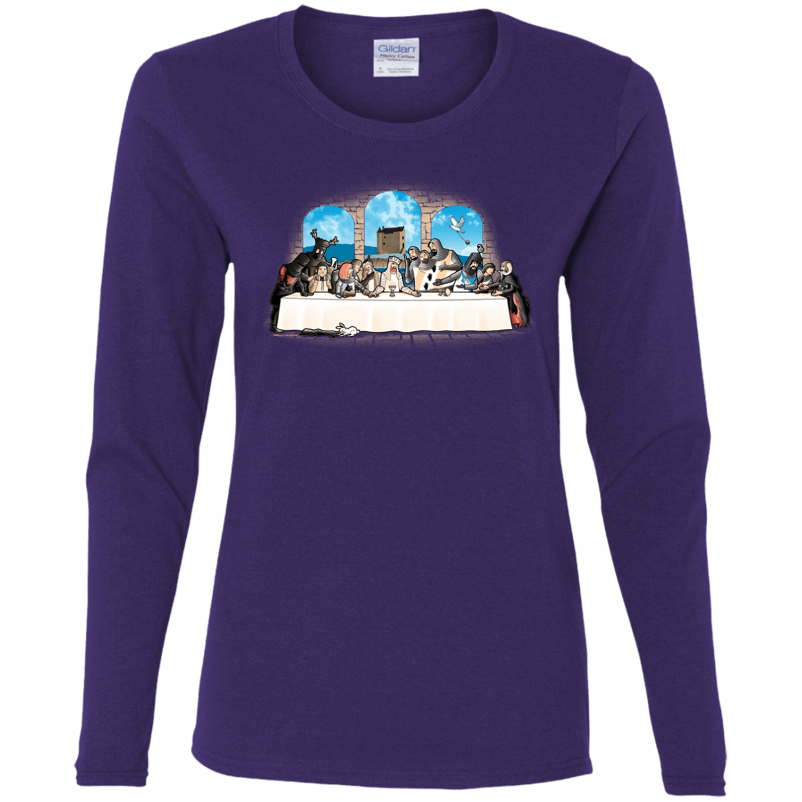 T-Shirts Purple / S Holy Grail Dinner Women's Long Sleeve T-Shirt