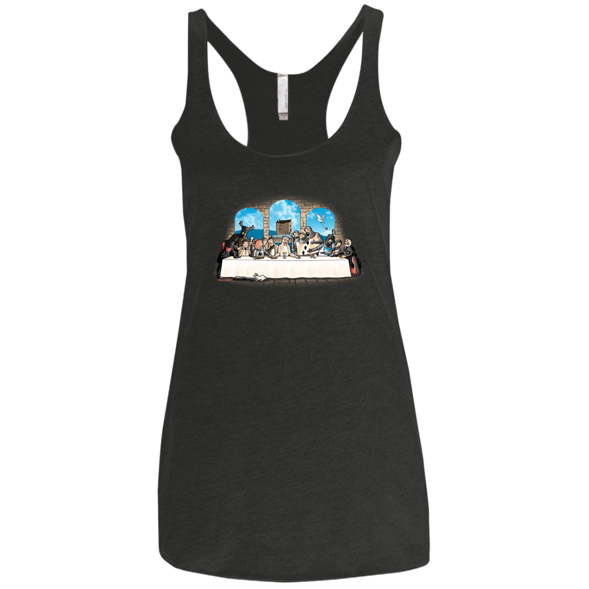 T-Shirts Vintage Black / X-Small Holy Grail Dinner Women's Triblend Racerback Tank