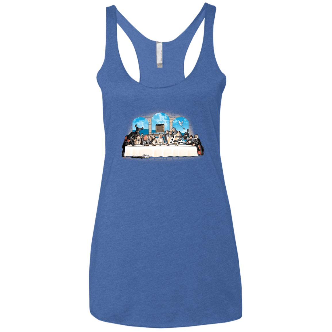 T-Shirts Vintage Royal / X-Small Holy Grail Dinner Women's Triblend Racerback Tank