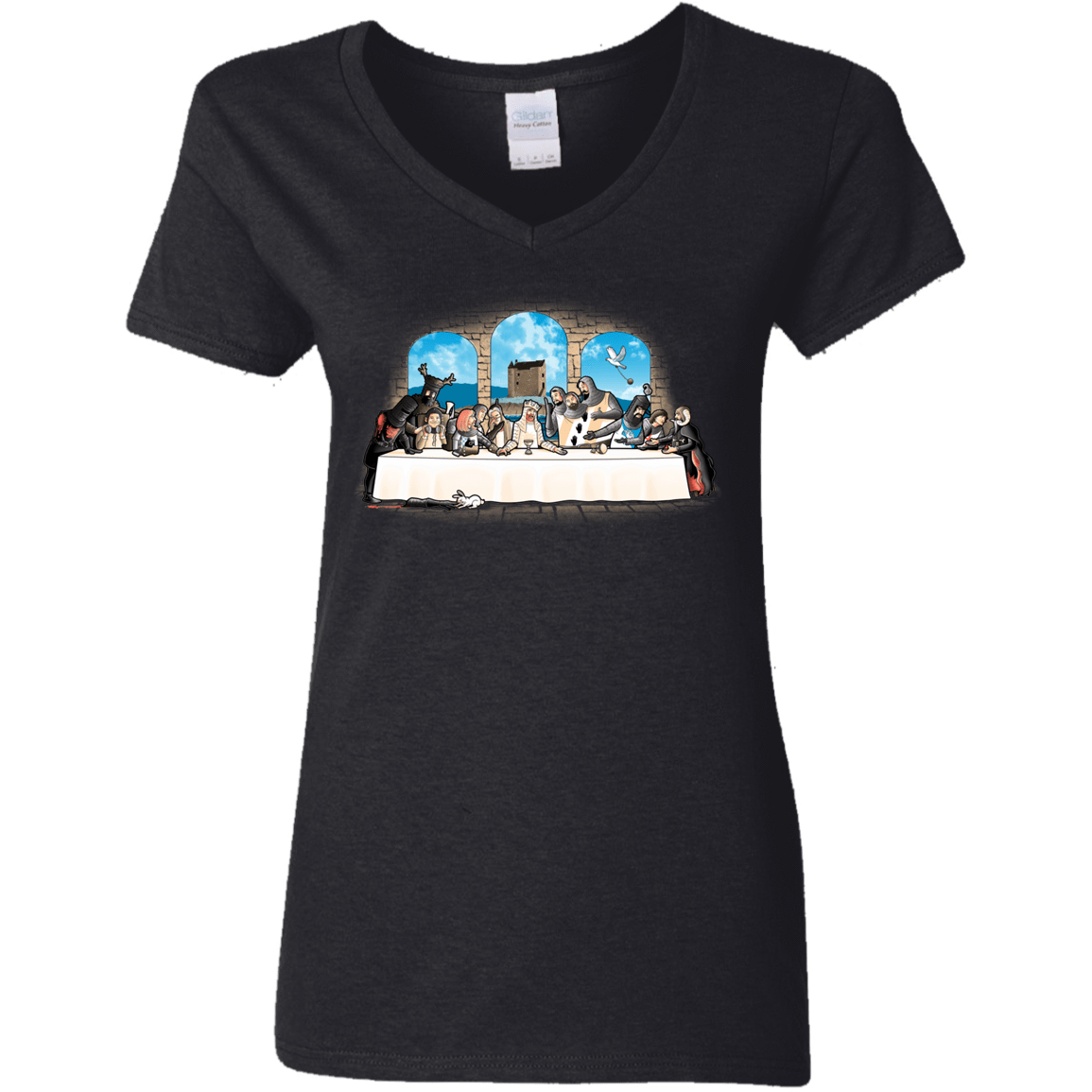 T-Shirts Black / S Holy Grail Dinner Women's V-Neck T-Shirt