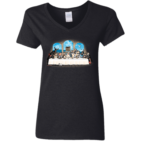 T-Shirts Black / S Holy Grail Dinner Women's V-Neck T-Shirt