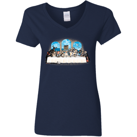 T-Shirts Navy / S Holy Grail Dinner Women's V-Neck T-Shirt