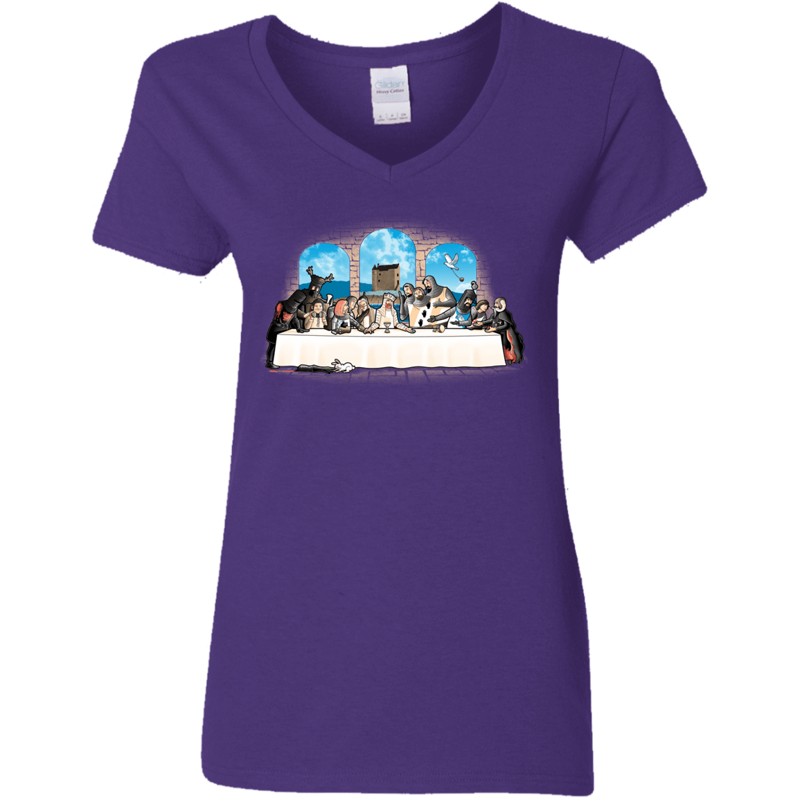 T-Shirts Purple / S Holy Grail Dinner Women's V-Neck T-Shirt