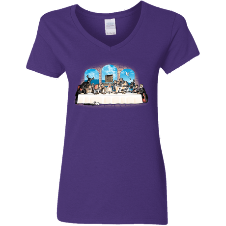 T-Shirts Purple / S Holy Grail Dinner Women's V-Neck T-Shirt