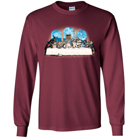 T-Shirts Maroon / YS Holy Grail Dinner Youth Long Sleeve T-Shirt