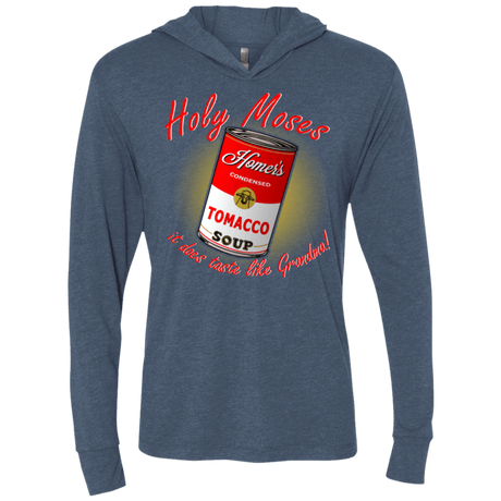 T-Shirts Indigo / X-Small Holy moses Triblend Long Sleeve Hoodie Tee