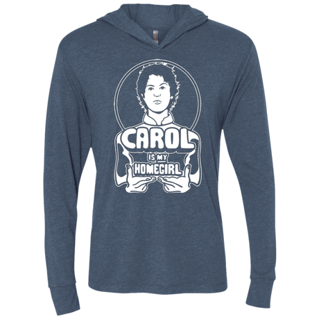 T-Shirts Indigo / X-Small Homegirl Carol Triblend Long Sleeve Hoodie Tee