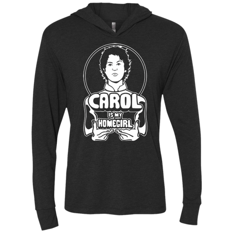 T-Shirts Vintage Black / X-Small Homegirl Carol Triblend Long Sleeve Hoodie Tee