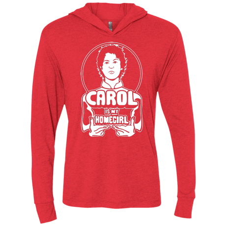 T-Shirts Vintage Red / X-Small Homegirl Carol Triblend Long Sleeve Hoodie Tee