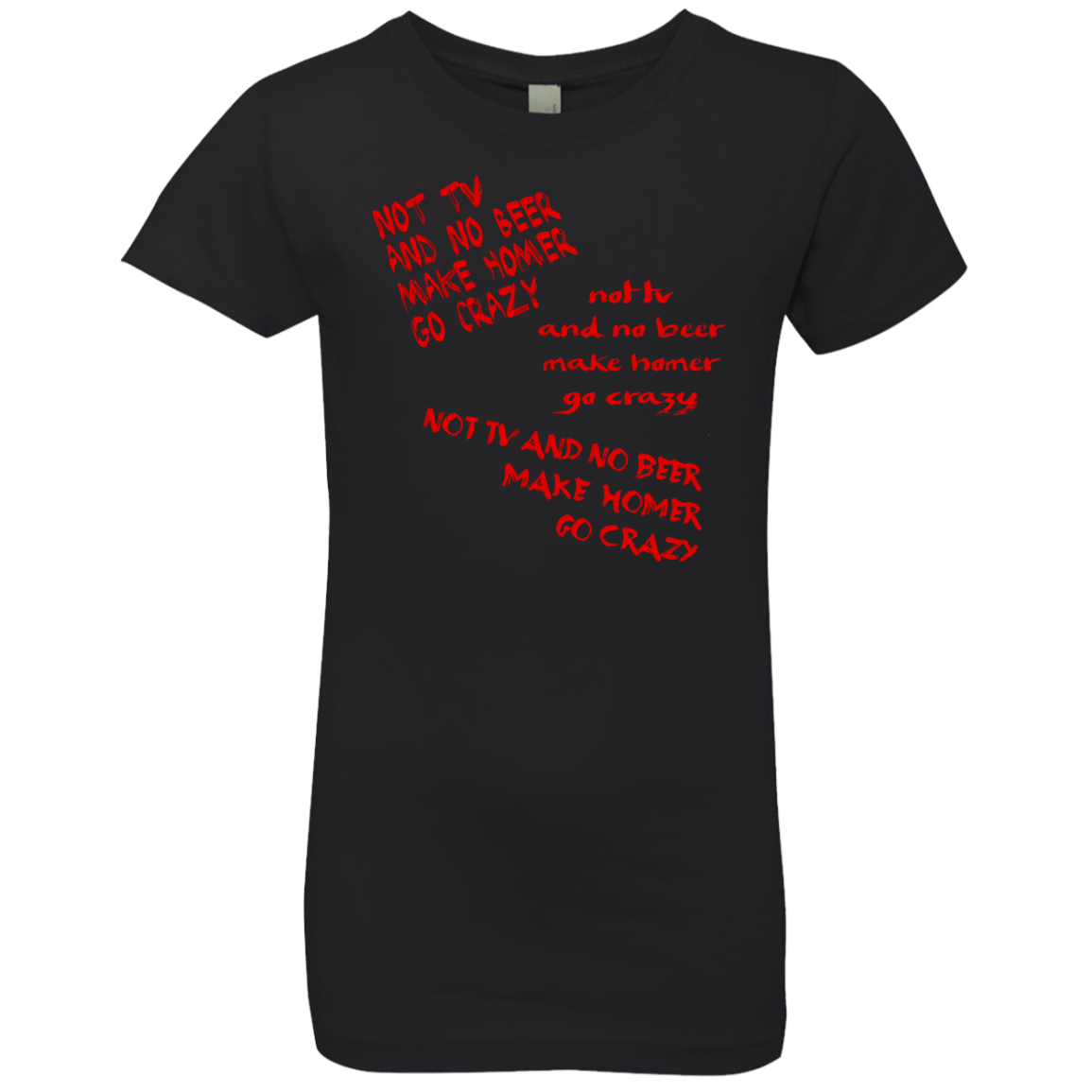 T-Shirts Black / YXS HOMER CRAZY Girls Premium T-Shirt