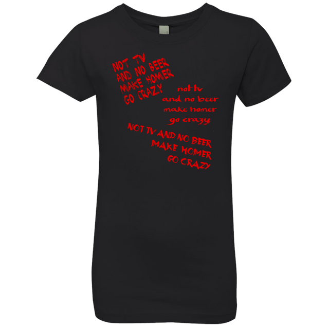 T-Shirts Black / YXS HOMER CRAZY Girls Premium T-Shirt