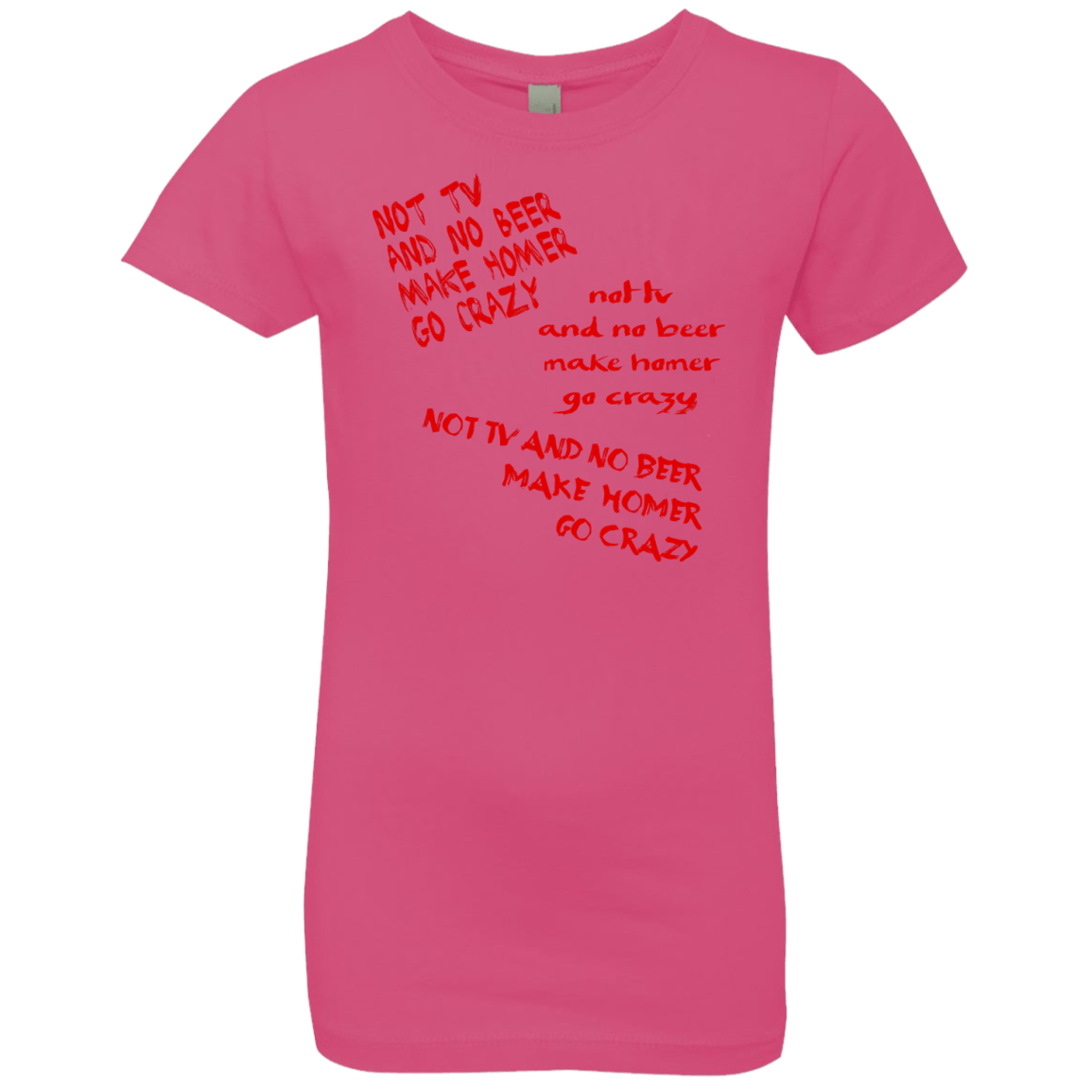 T-Shirts Hot Pink / YXS HOMER CRAZY Girls Premium T-Shirt