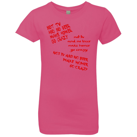 T-Shirts Hot Pink / YXS HOMER CRAZY Girls Premium T-Shirt