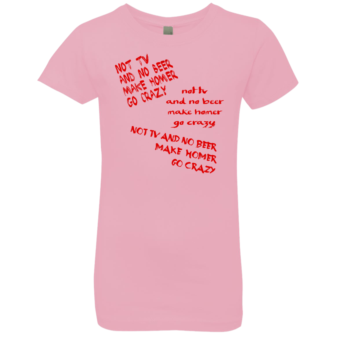 T-Shirts Light Pink / YXS HOMER CRAZY Girls Premium T-Shirt