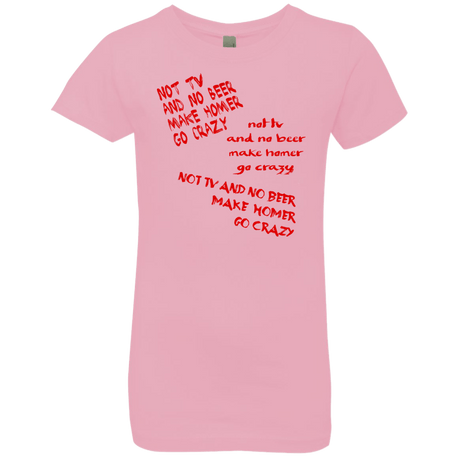 T-Shirts Light Pink / YXS HOMER CRAZY Girls Premium T-Shirt