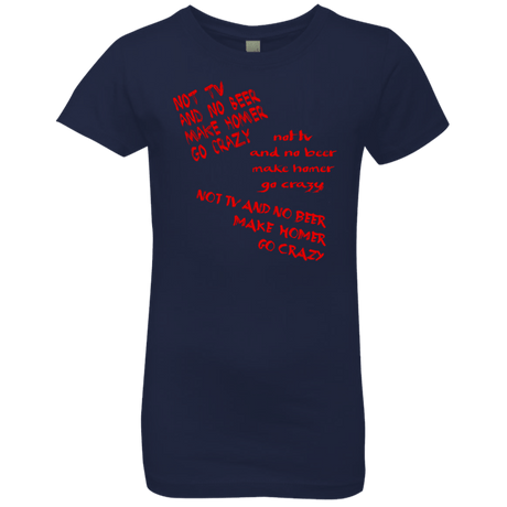 T-Shirts Midnight Navy / YXS HOMER CRAZY Girls Premium T-Shirt
