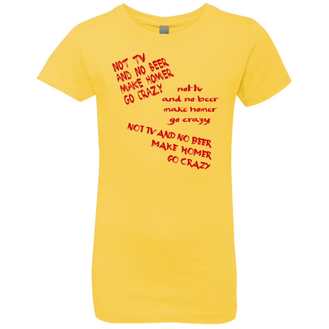 T-Shirts Vibrant Yellow / YXS HOMER CRAZY Girls Premium T-Shirt