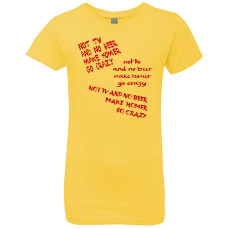 T-Shirts Vibrant Yellow / YXS HOMER CRAZY Girls Premium T-Shirt