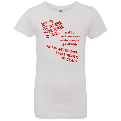 T-Shirts White / YXS HOMER CRAZY Girls Premium T-Shirt