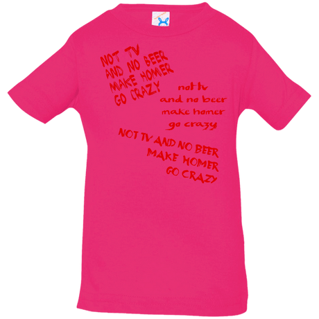 T-Shirts Hot Pink / 6 Months HOMER CRAZY Infant Premium T-Shirt