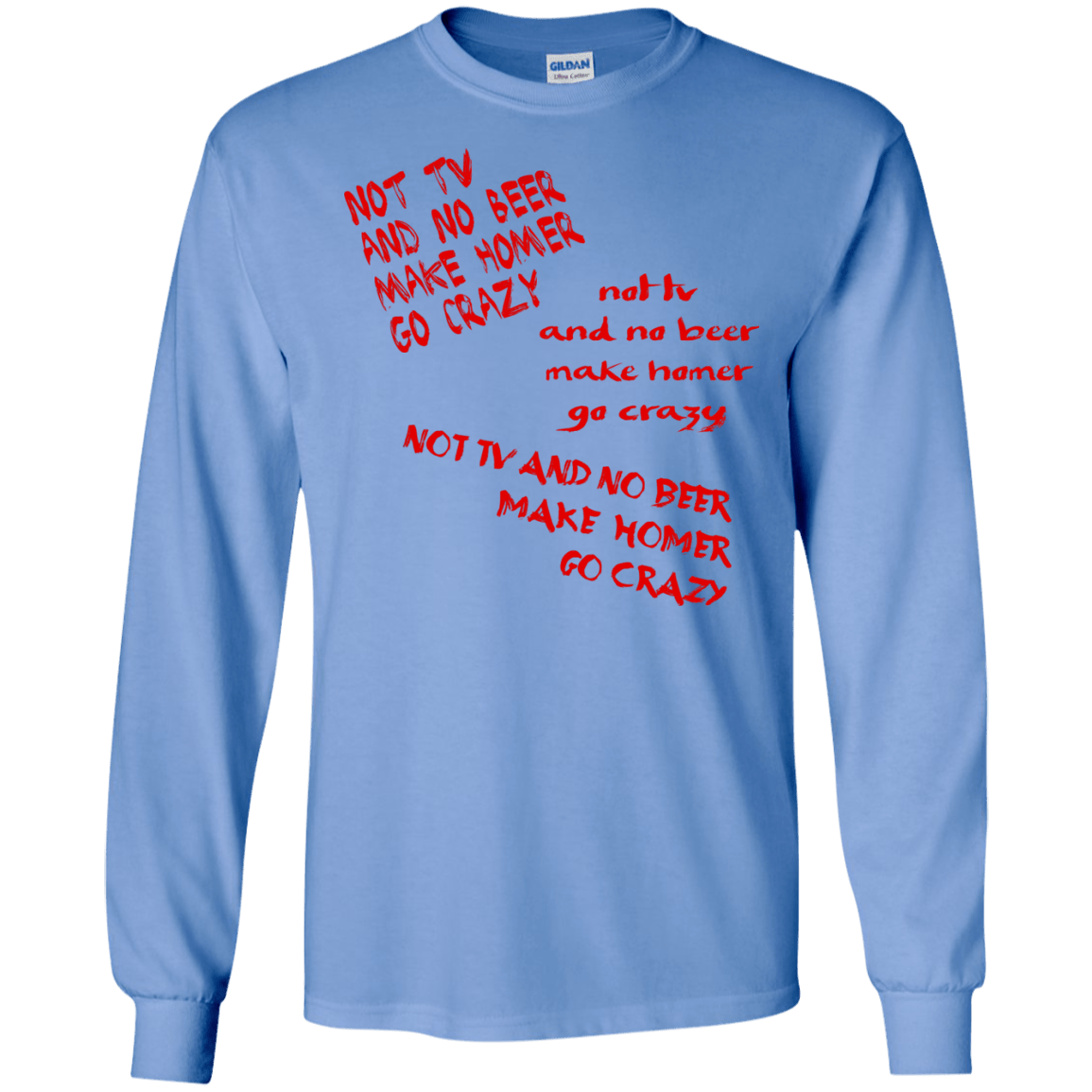 T-Shirts Carolina Blue / S HOMER CRAZY Men's Long Sleeve T-Shirt