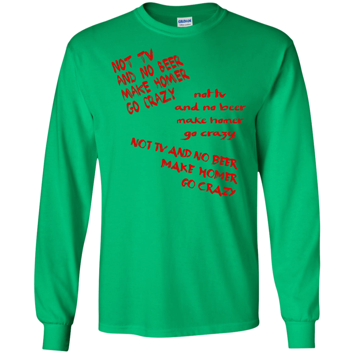 T-Shirts Irish Green / S HOMER CRAZY Men's Long Sleeve T-Shirt