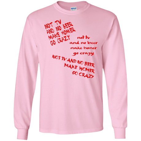 T-Shirts Light Pink / S HOMER CRAZY Men's Long Sleeve T-Shirt