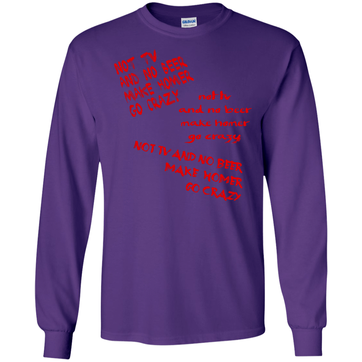 T-Shirts Purple / S HOMER CRAZY Men's Long Sleeve T-Shirt