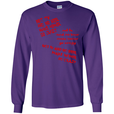 T-Shirts Purple / S HOMER CRAZY Men's Long Sleeve T-Shirt