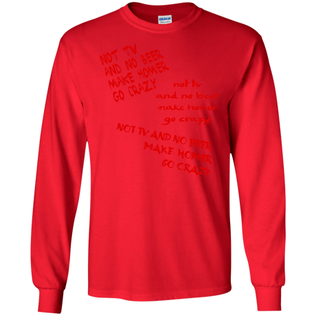 T-Shirts Red / S HOMER CRAZY Men's Long Sleeve T-Shirt