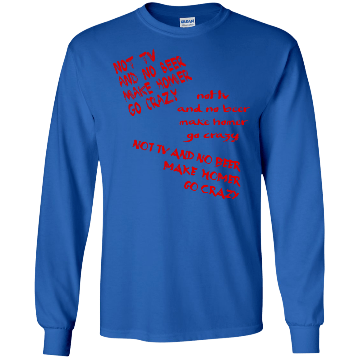 T-Shirts Royal / S HOMER CRAZY Men's Long Sleeve T-Shirt