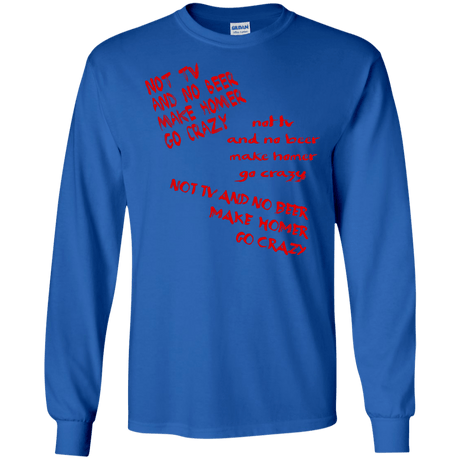 T-Shirts Royal / S HOMER CRAZY Men's Long Sleeve T-Shirt