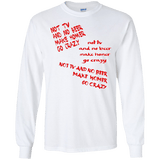 T-Shirts White / S HOMER CRAZY Men's Long Sleeve T-Shirt