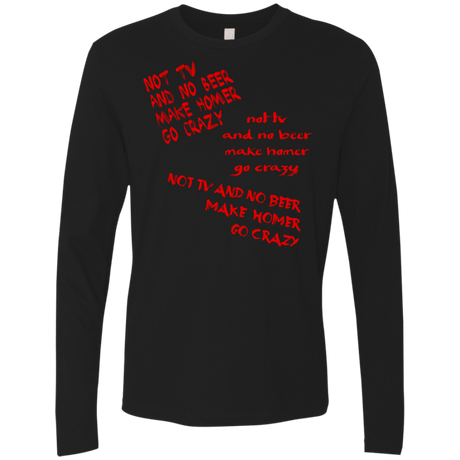 T-Shirts Black / S HOMER CRAZY Men's Premium Long Sleeve