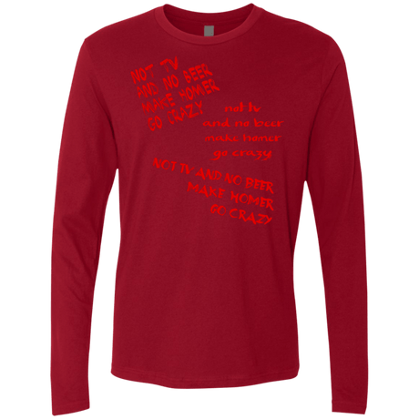 T-Shirts Cardinal / S HOMER CRAZY Men's Premium Long Sleeve