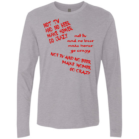 T-Shirts Heather Grey / S HOMER CRAZY Men's Premium Long Sleeve