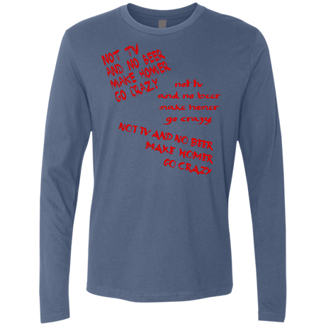 T-Shirts Indigo / S HOMER CRAZY Men's Premium Long Sleeve