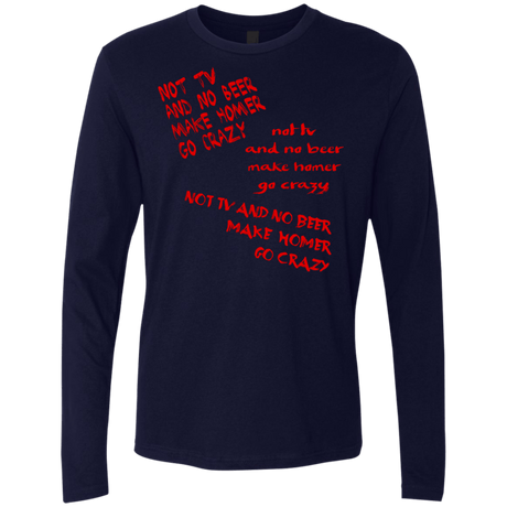 T-Shirts Midnight Navy / S HOMER CRAZY Men's Premium Long Sleeve