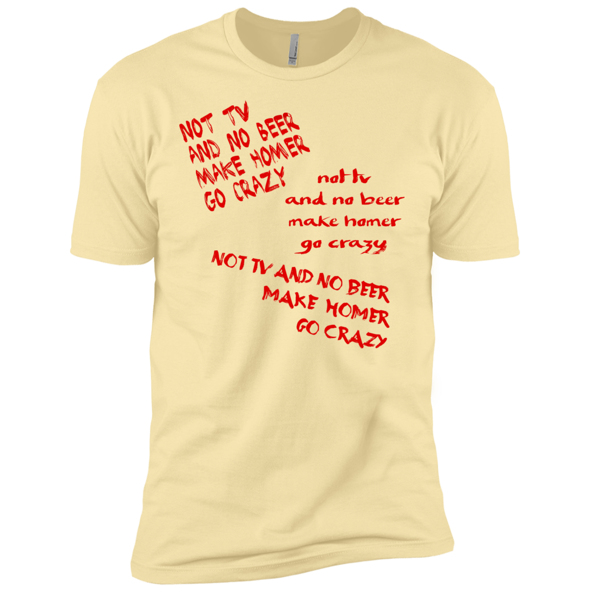 T-Shirts Banana Cream / X-Small HOMER CRAZY Men's Premium T-Shirt