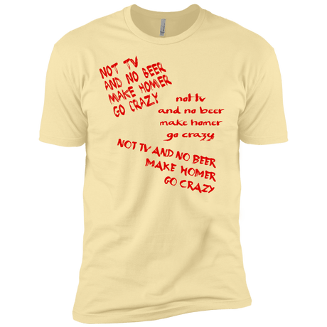 T-Shirts Banana Cream / X-Small HOMER CRAZY Men's Premium T-Shirt