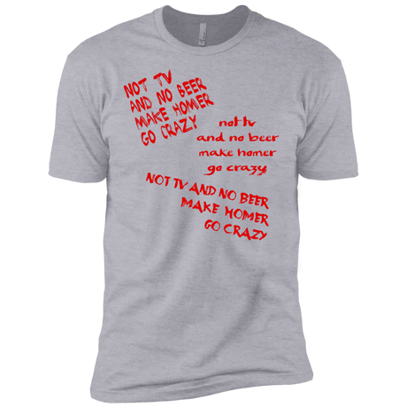 T-Shirts Heather Grey / X-Small HOMER CRAZY Men's Premium T-Shirt