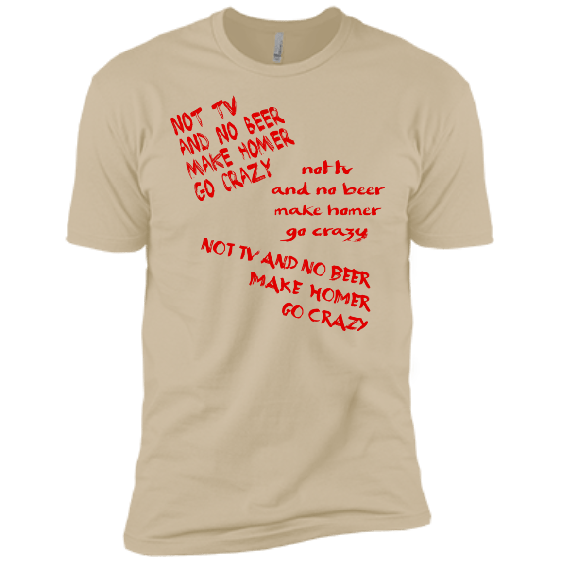 T-Shirts Sand / X-Small HOMER CRAZY Men's Premium T-Shirt