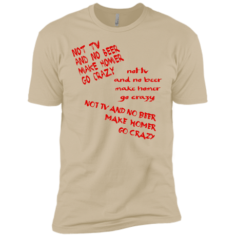 T-Shirts Sand / X-Small HOMER CRAZY Men's Premium T-Shirt