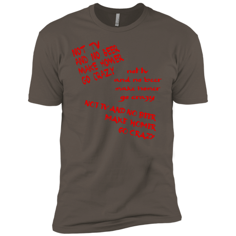 T-Shirts Warm Grey / X-Small HOMER CRAZY Men's Premium T-Shirt