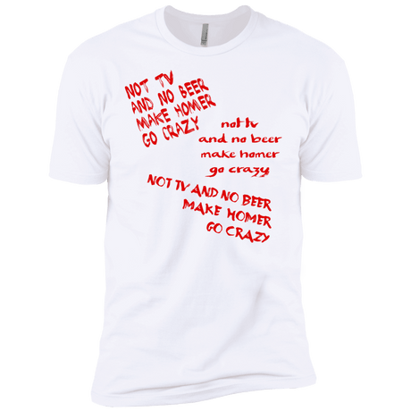 T-Shirts White / X-Small HOMER CRAZY Men's Premium T-Shirt